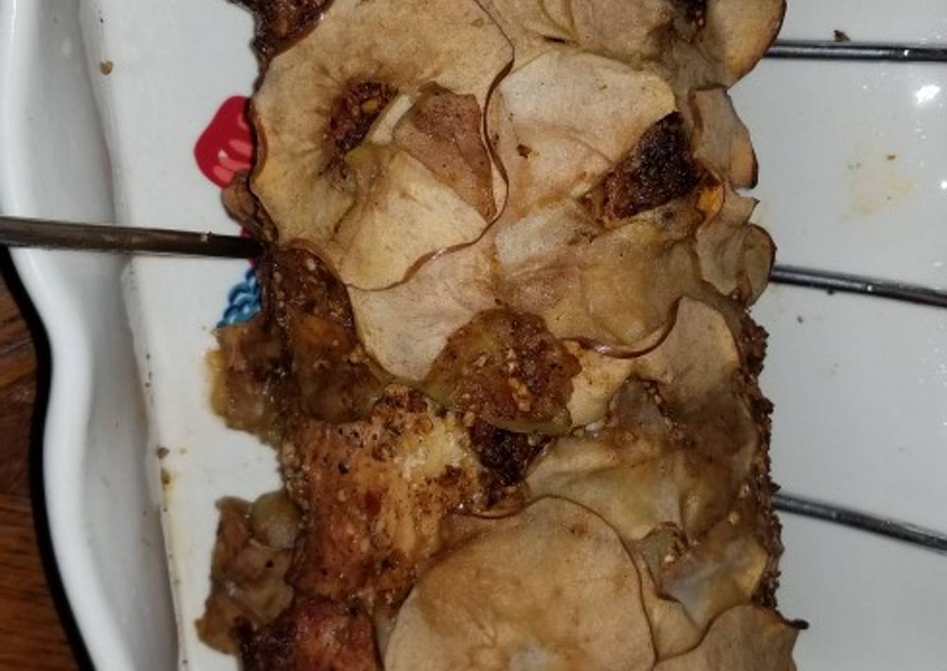 Apple infused smoked pork tenderloin