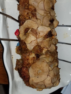A picture of Apple infused smoked pork tenderloin.