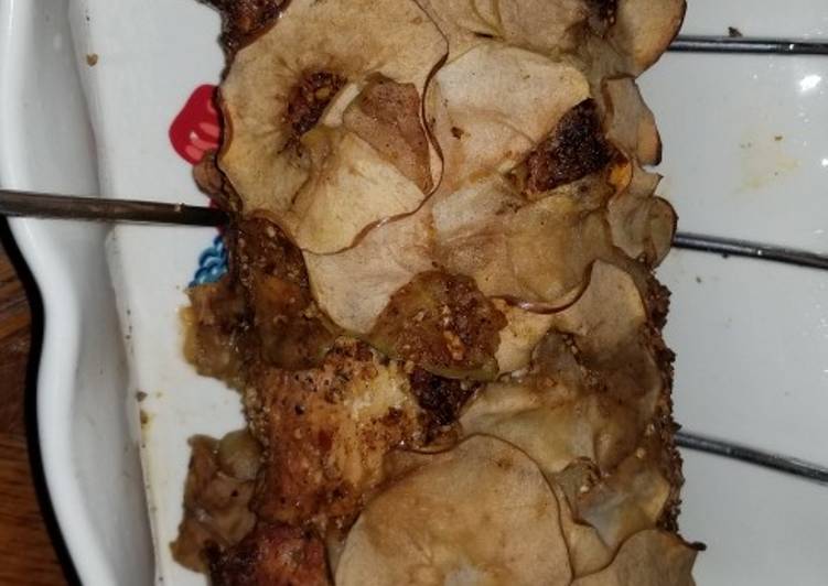 Apple infused smoked pork tenderloin