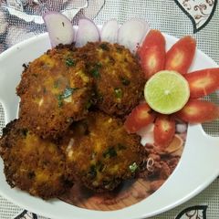 A picture of Chicken Shami kabab.