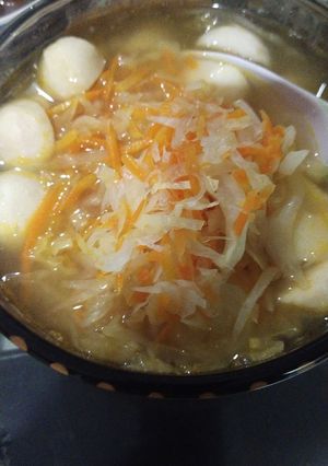 Foto resep Sop wortel kol bakso ikan
