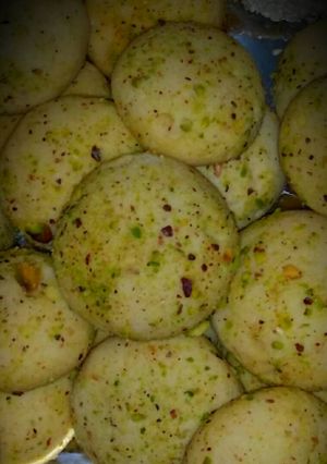 صورة لوصفة بسكويت الزبده بالفــستق