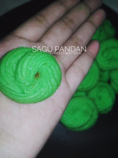 Foto resep 026. Kue kering Sagu keju Pandan (tanpa keju)