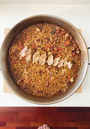Una foto de Arroz con secreto ibérico