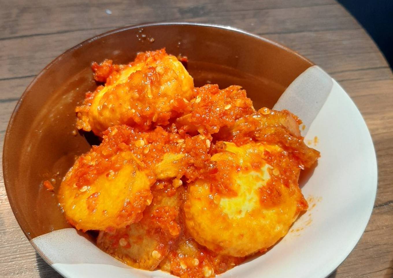 Kentang telur balado. Auto nambah nasi