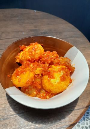 Foto resep Kentang telur balado. Auto nambah nasi