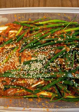 Hình của món Kim chi hành lá - 파김치.