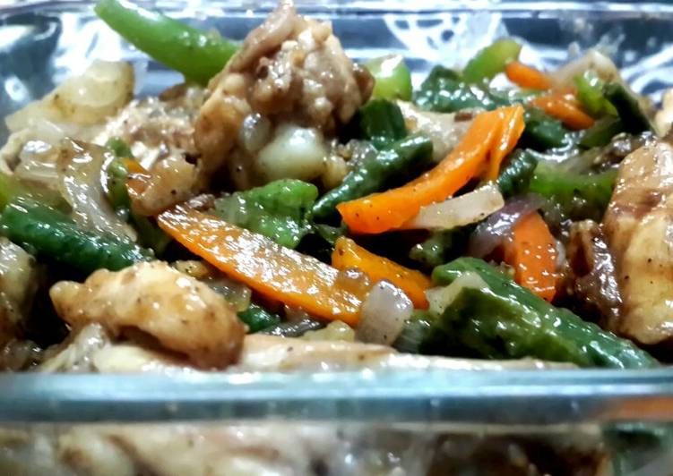 Step-by-Step Guide to Make Quick Stir fried chicken with vegetables