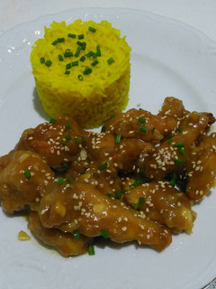 Una foto de Pollo a la naranja
