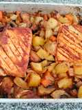 Assado de tofu e legumes