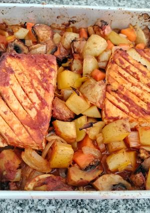 Foto de Assado de tofu e legumes