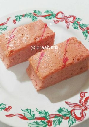 Foto resep Fermented Cassava Strawberry Cheesecake/Bolu Tapai/Strawberry Cheesecake