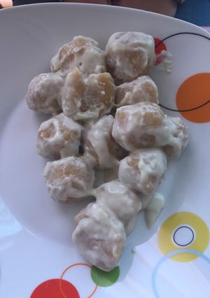 Una foto de Ñoquis de calabaza con gorgonzola
