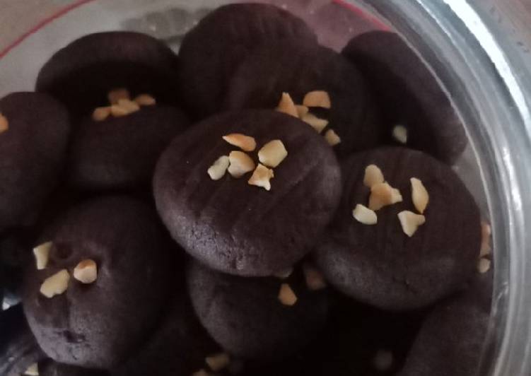 Cara Gampang Membuat Choco peanut cookies, Lezat