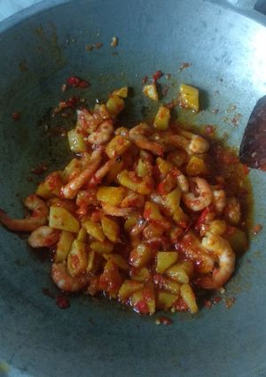 Foto resep Sambal lado kentang udang