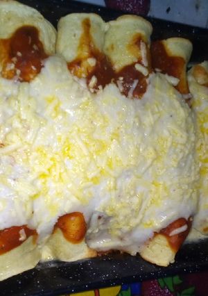 Una foto de Canelones de acelga ricota y queso!