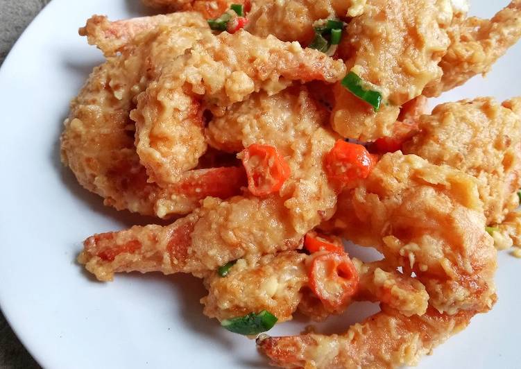 Masakan Populer Udang Saus Telur Asin Enak dan Sehat