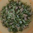 Oseng bunga pepaya plus tempe