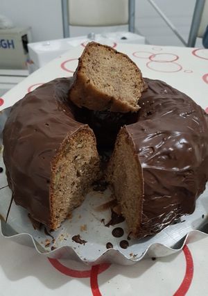 Una foto de Budín de chocolate y nuez