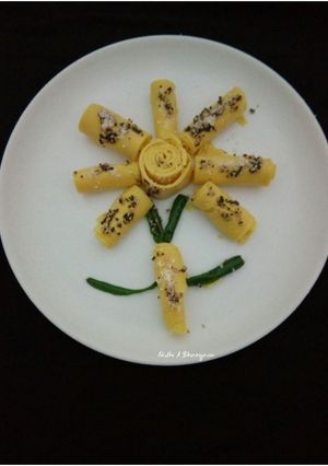 A picture of Khandvi.