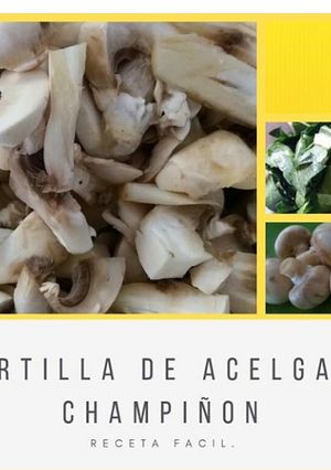 Una foto de Tortilla de acelga y champiñón