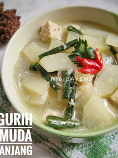 Foto resep Sayur gurih pepaya muda & kacang panjang