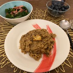 A picture of Unforgettably delicious Porcini risotto 🤤.