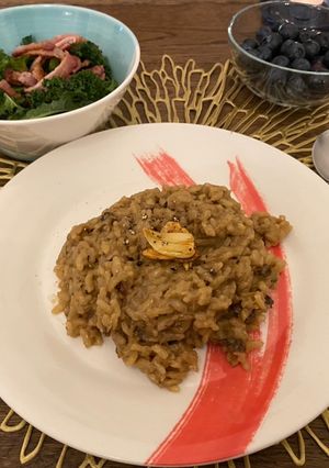 A picture of Unforgettably delicious Porcini risotto 🤤.