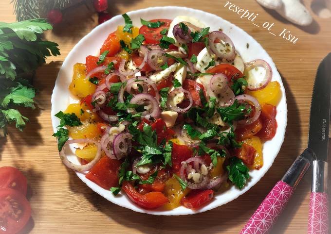 Салат с печёным перцем