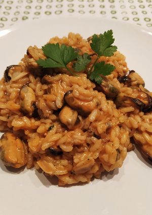 A picture of Clam and Mussel Risotto.