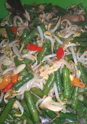 Foto resep Tumis touge kacang panjang