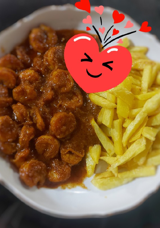 عکسی از دستور دوپیازه میگو 💕