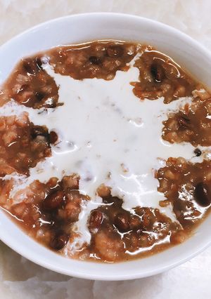 Hình của món Cháo đậu đỏ cốt dừa (món chay).