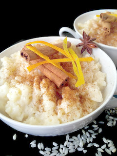 Una foto de Arroz con leche vegano {en olla rápida}