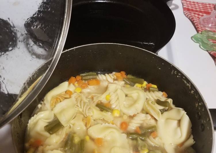 How to Make Homemade Quick chicken tortellini soup