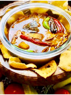 A picture of Aloo Papad Curry.