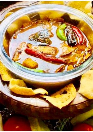 A picture of Aloo Papad Curry.