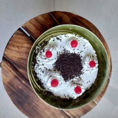 A picture of Black forest cake.