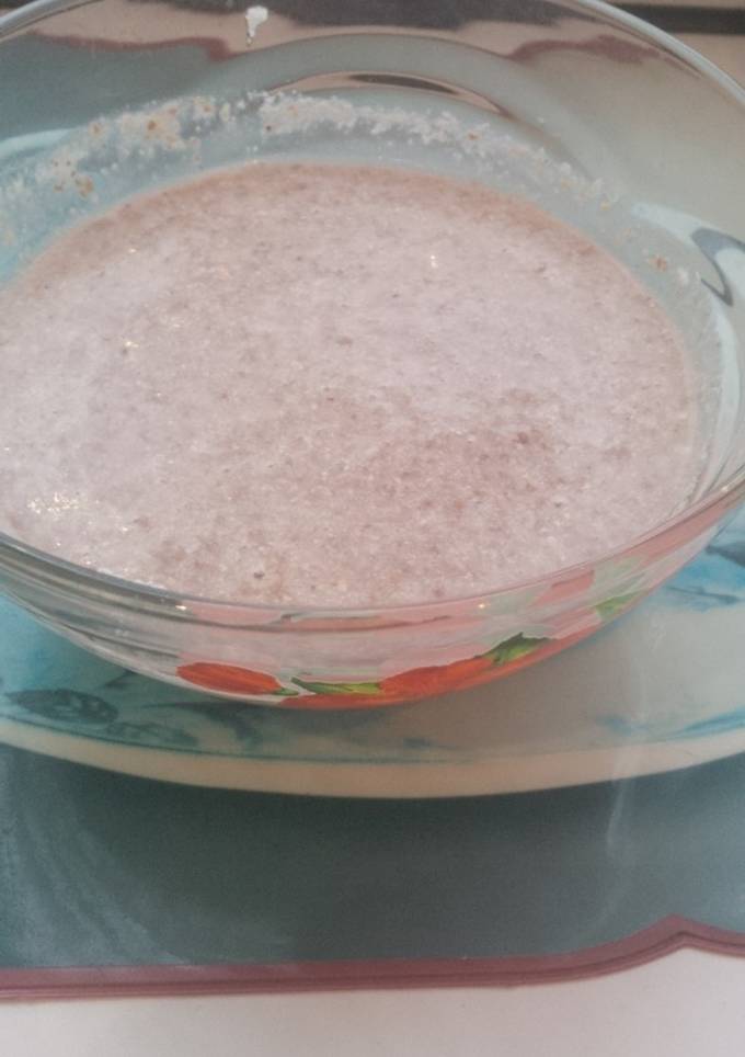 Льняная каша с бананом