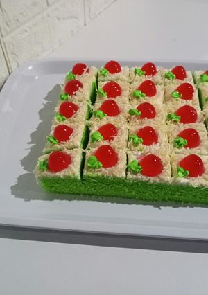 Foto resep Bolu kukus pandan hias, hanya 2 telur