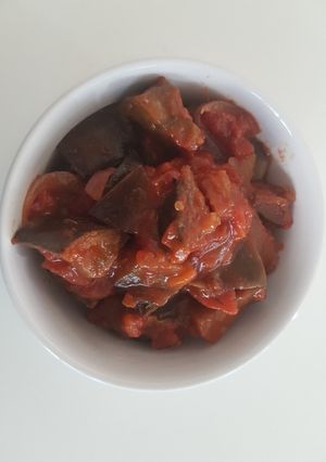 Une photo de Aubergines à la tomate