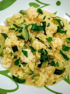 Foto di Risotto con zucchine e gamberetti