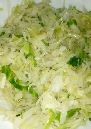 A picture of Fry cabage# vegetable contest.