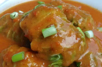 Resep Sawi gulung isi ayam dengan kuah asem pedes Ekonomis Untuk Dijual