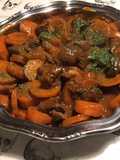 Civet de chevreuil aux carottes (marinade au vin,armagnac et herbes aromatiques)