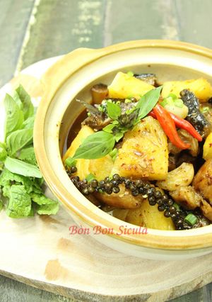 Hình của món Khô Cá Lóc kho Thơm.