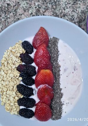 Une photo de Smoothie bowls fruits rouges