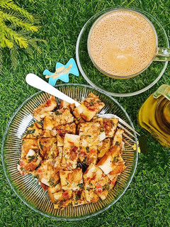 A picture of Cheese,Omelette, Bread Bites 😋😋.