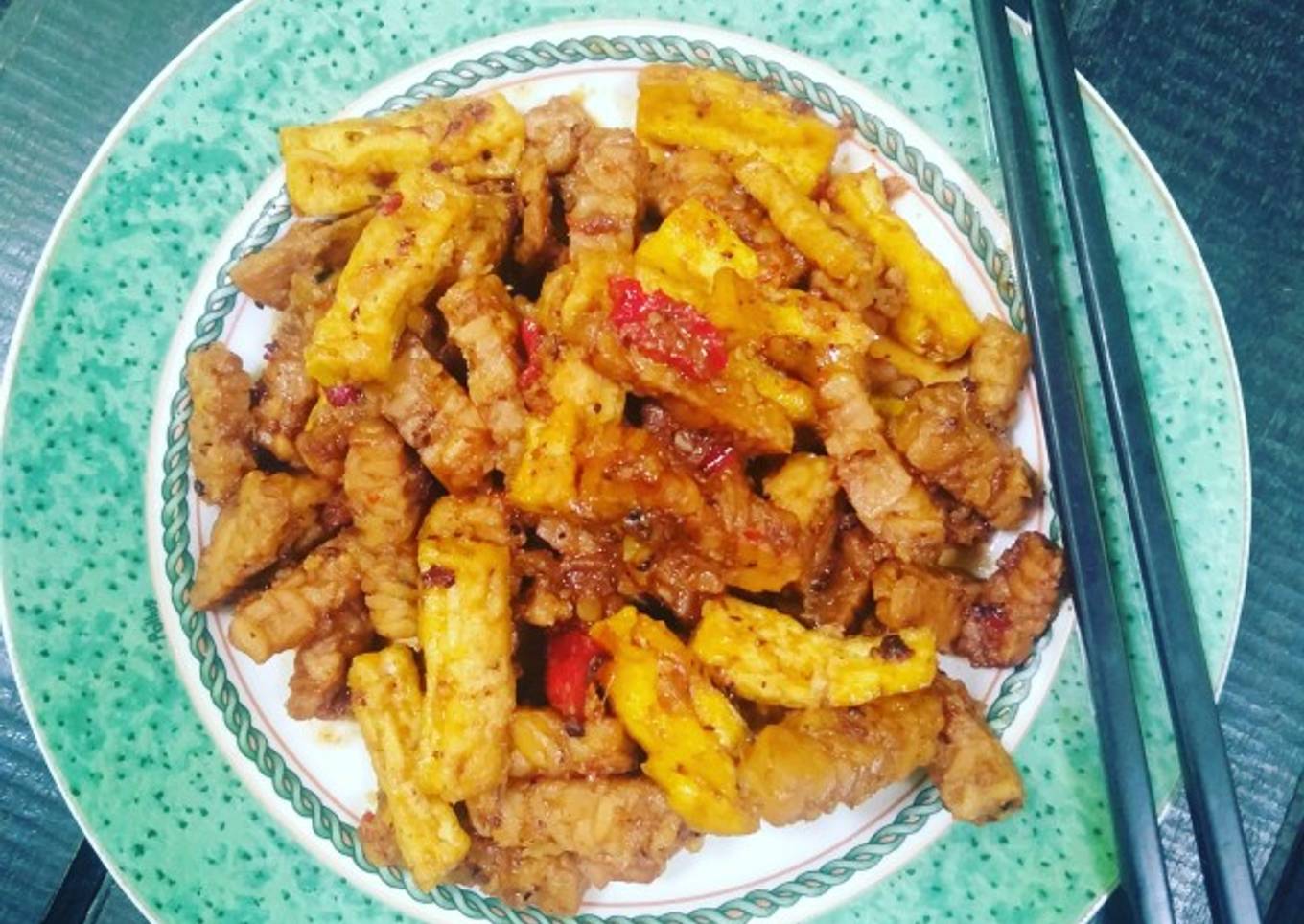 Tempe tahu tumis kecap
