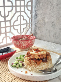 Foto resep Nasi Tim Ayam Tahu dengan Rice Cooker